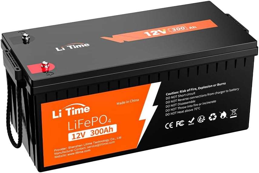 LiTime 12V 300Ah Lithium LiFePO4 Battery
