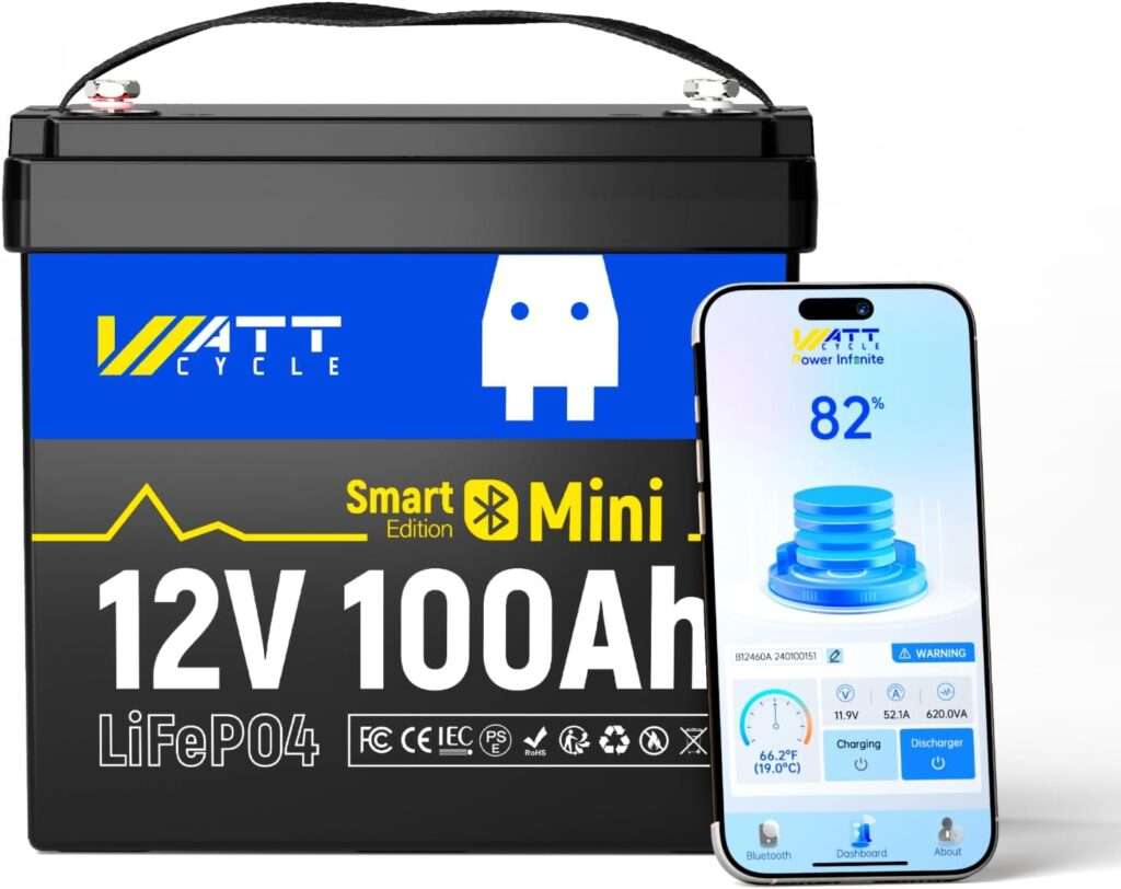 WattCycle 12V 100Ah LiFePO4 Lithium Battery